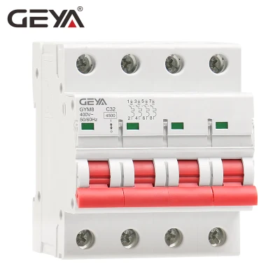 Geya Solar PV System Hot Sale MCB 1A 2A 3A 4A 6A 10A 16A 20A 25A 32A 40A 50A 63A Circuit Breakers